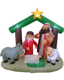 LED Nativity Scene Christmas Lawn Inflatable 2.1m