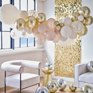 Gold Party Balloon Arch