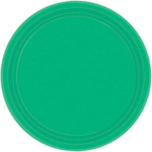 Festive Green 17cm Round Paper Plates Pack of 20