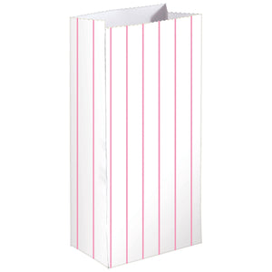 Stripe Paper Treat Bags New Pink