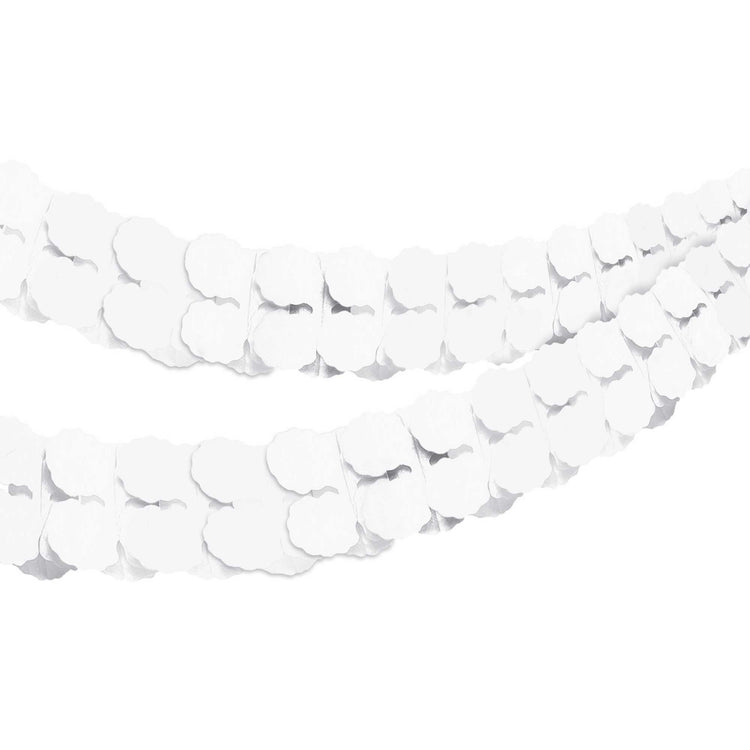 Tissue Paper Garland Frosty White