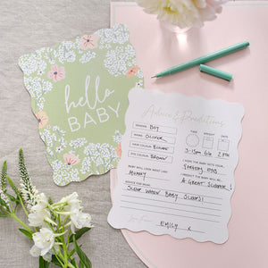 Floral Baby Shower Advice Cards