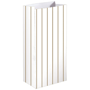 Stripe Paper Treat Bags Gold