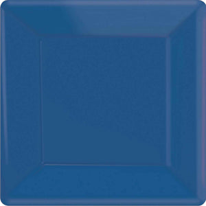 Bright Royal Blue 17cm Square Paper Plates Pack of 20