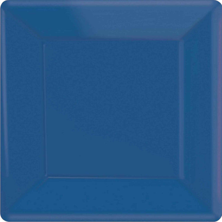 Bright Royal Blue 17cm Square Paper Plates Pack of 20