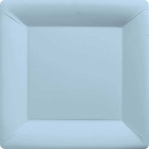 Pastel Blue 17cm Square Paper Plates Pack of 20