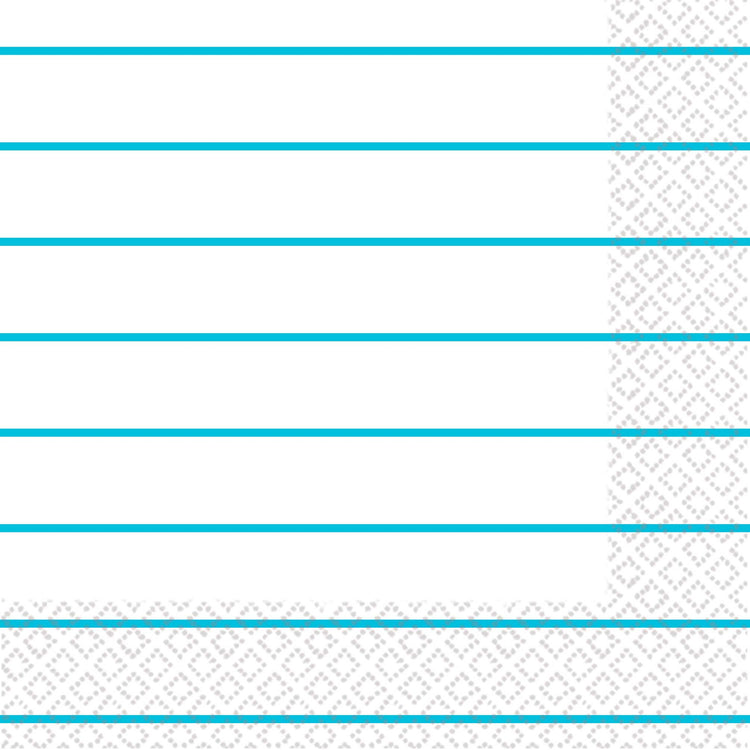 Caribbean Blue Stripes 2ply Lunch Napkins Pack of 16