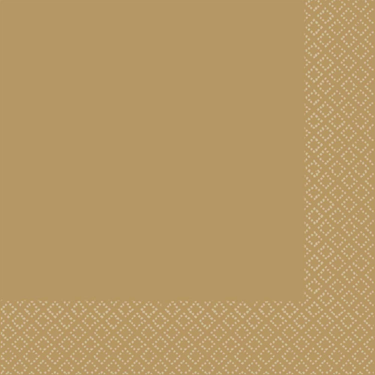 Gold 2ply Dinner Napkins Pack of 40