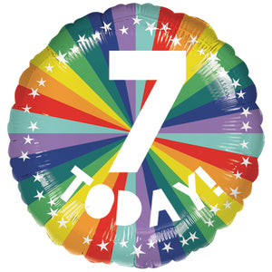 45cm Standard Rainbow 7 Today Foil Balloon