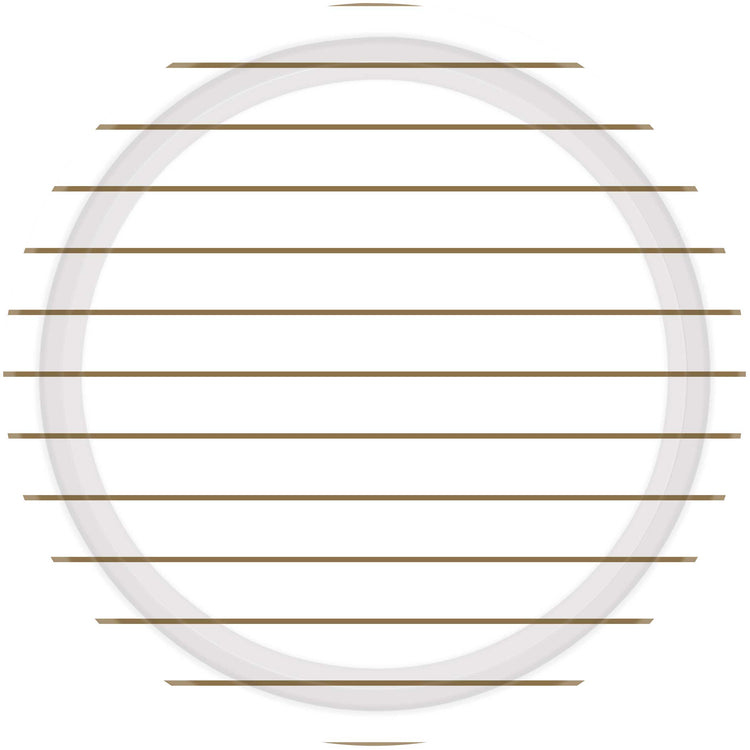 Gold Stripes 23cm Round Paper Plates Pack of 8