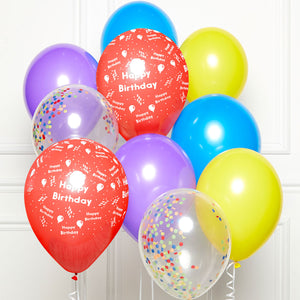 DIY Latex Balloon Kit Primary Happy Birthday