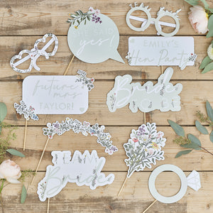 Bridal Bloom Hen Photo Booth Props