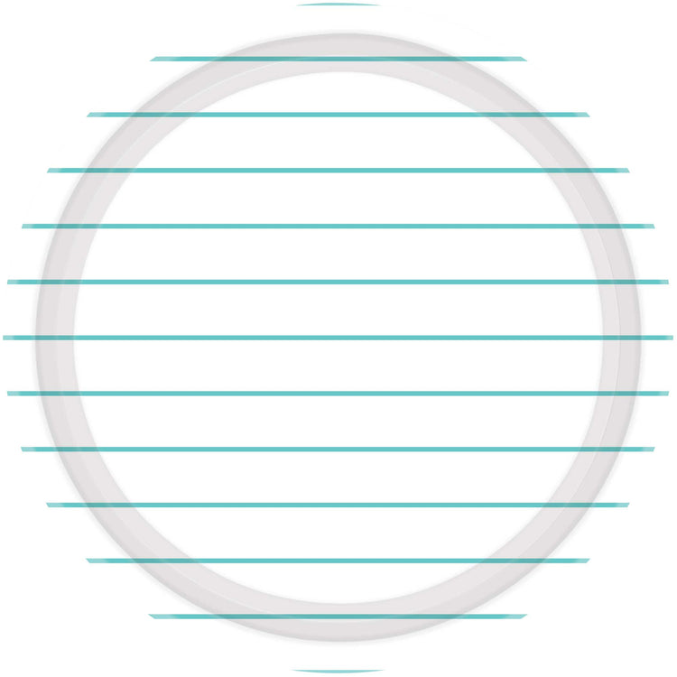 Robins Egg Blue Stripes 23cm Round Paper Plates Pack of 8