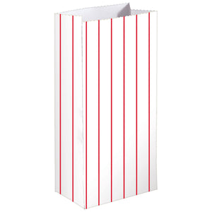 Stripe Paper Treat Bags Apple Red