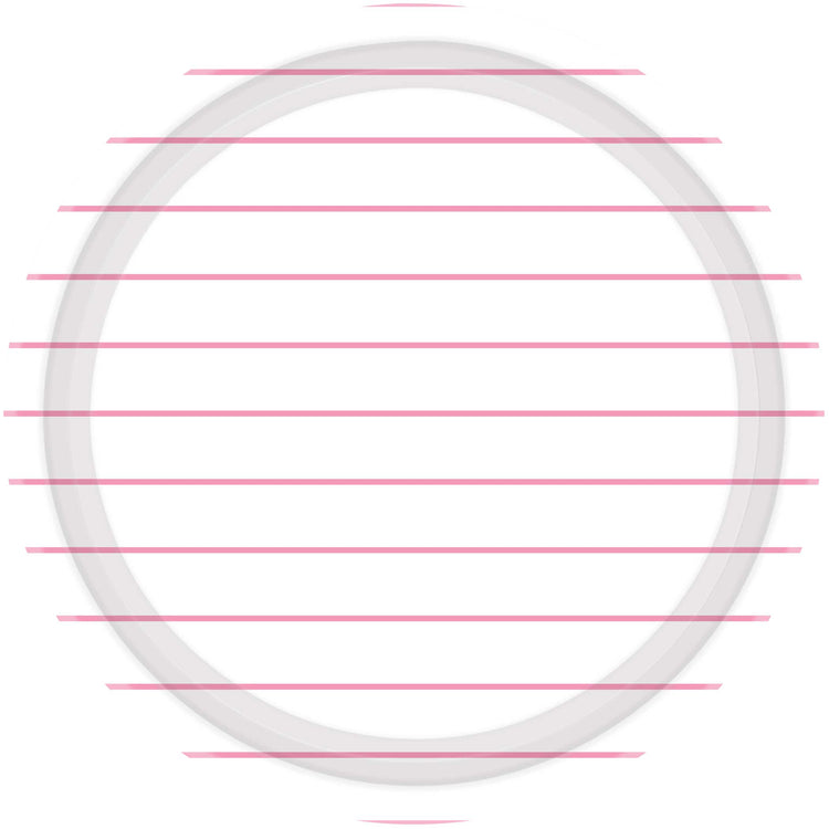 New Pink Stripes 23cm Round Paper Plates Pack of 8
