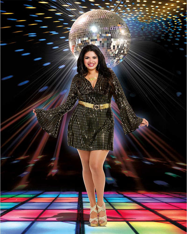 60s Disco Babe Womens Plus Size Costume