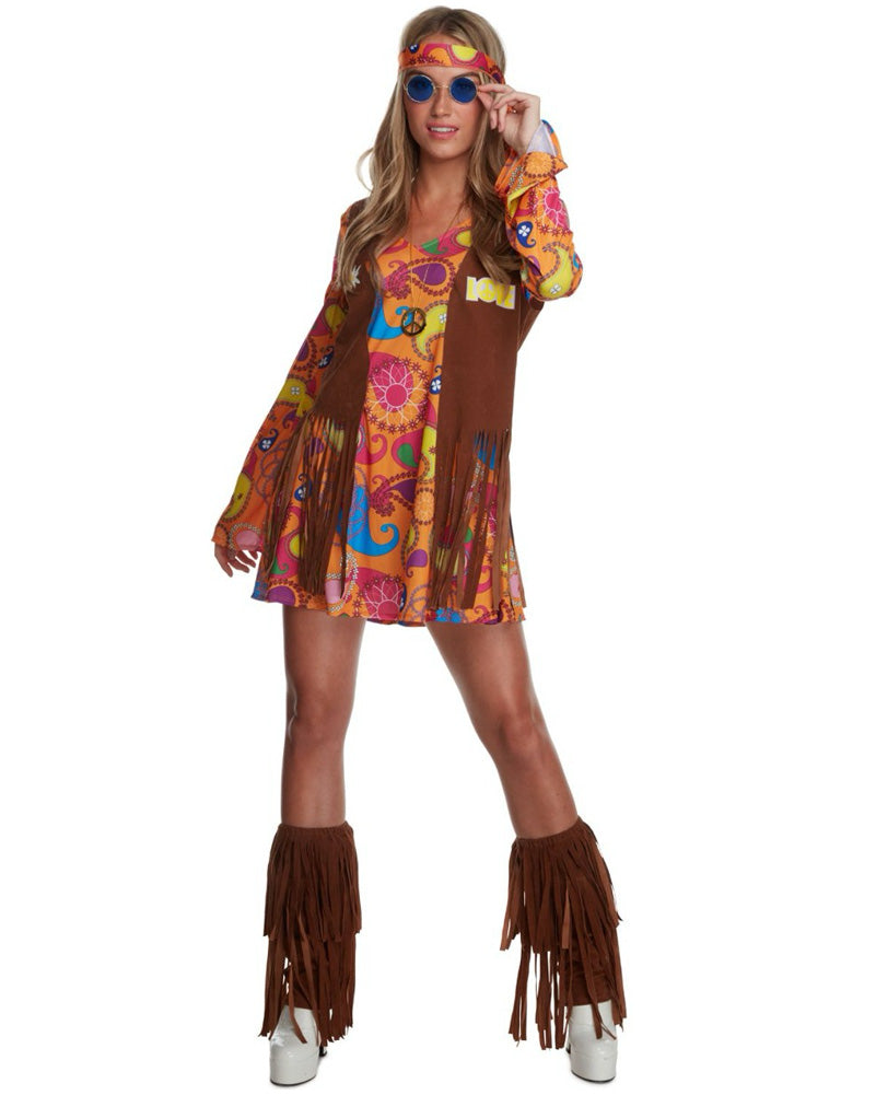 60s Hippie Dress Womens Costume