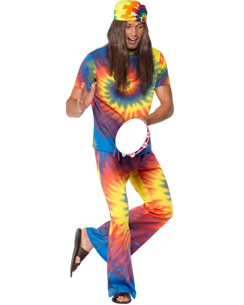 60s Rainbow Tie Dye Mens Costume