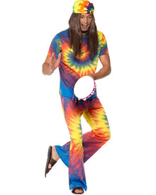 60s Rainbow Tie Dye Mens Costume