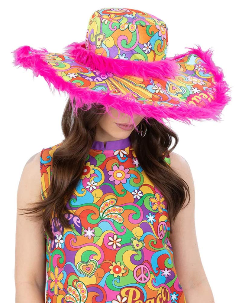 60s Summer of Love Hippie Sun Hat