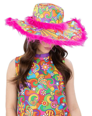 60s Summer of Love Hippie Sun Hat