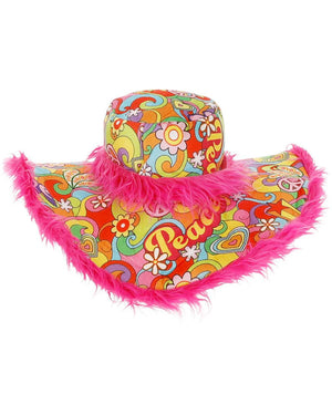60s Summer of Love Hippie Sun Hat