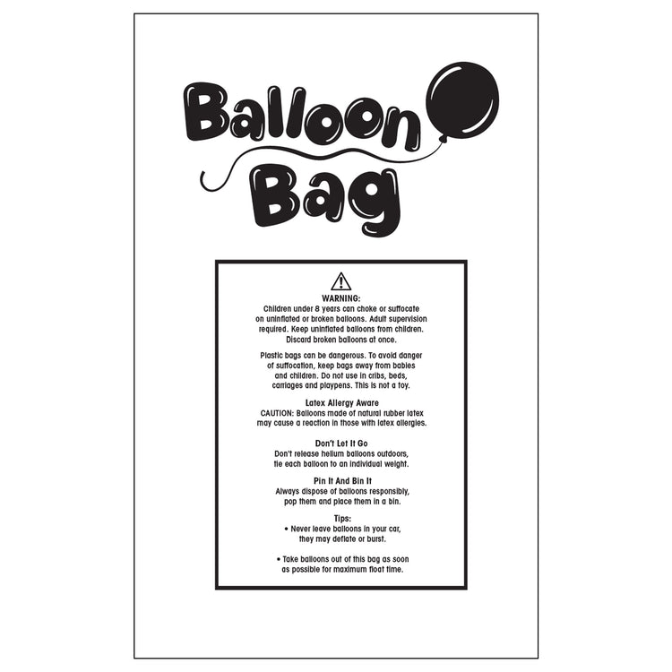 Balloon Transport Bags Pack of 100 (79cm x 170cm)