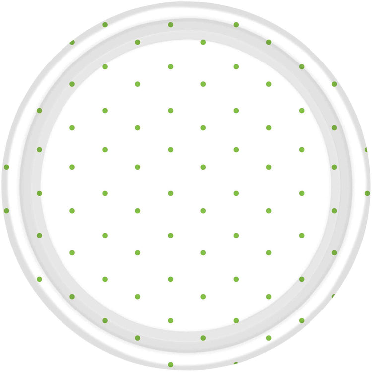 Kiwi Dots 17cm Round Paper Plates Pack of 8