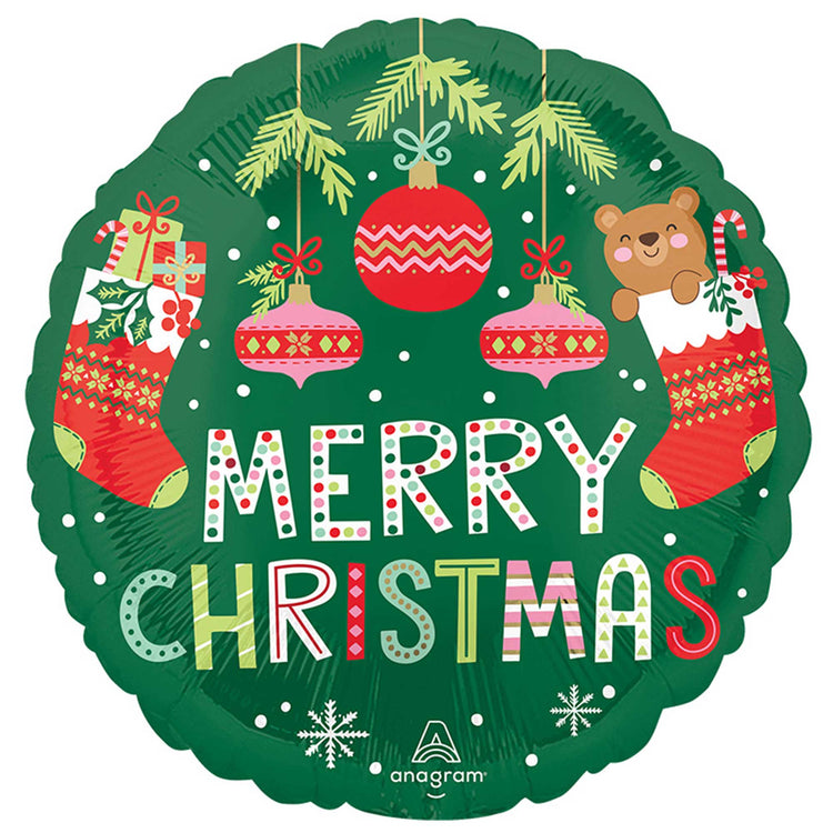 Beary Christmas Foil Balloon 45cm