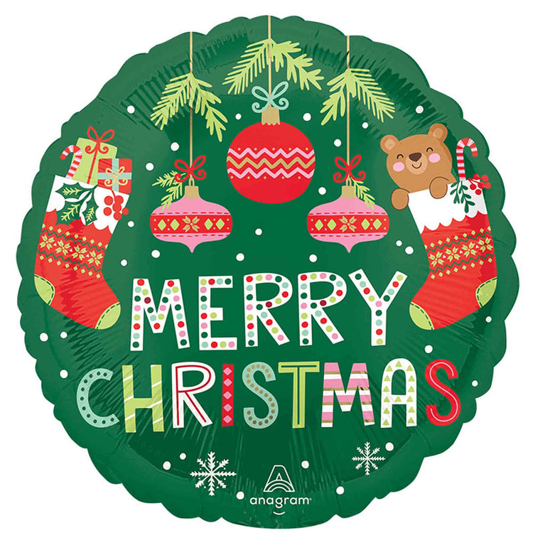 Beary Christmas Foil Balloon 45cm