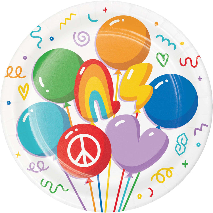 Bubbly Birthday 18cm Round Paper Plates NPC