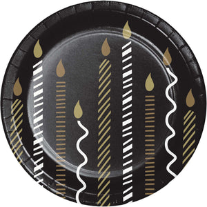 Golden Wishes 18cm Round Paper Plates NPC