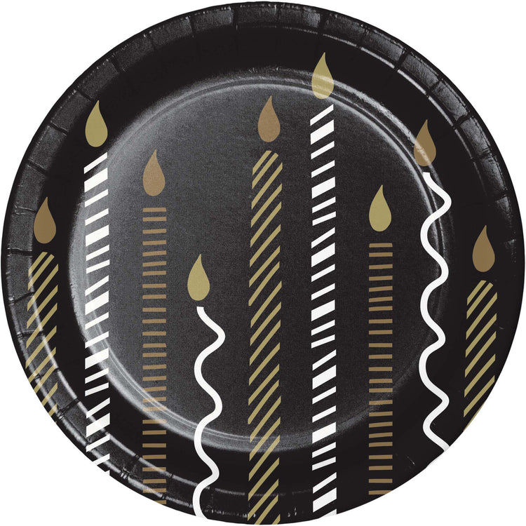 Golden Wishes 18cm Round Paper Plates NPC