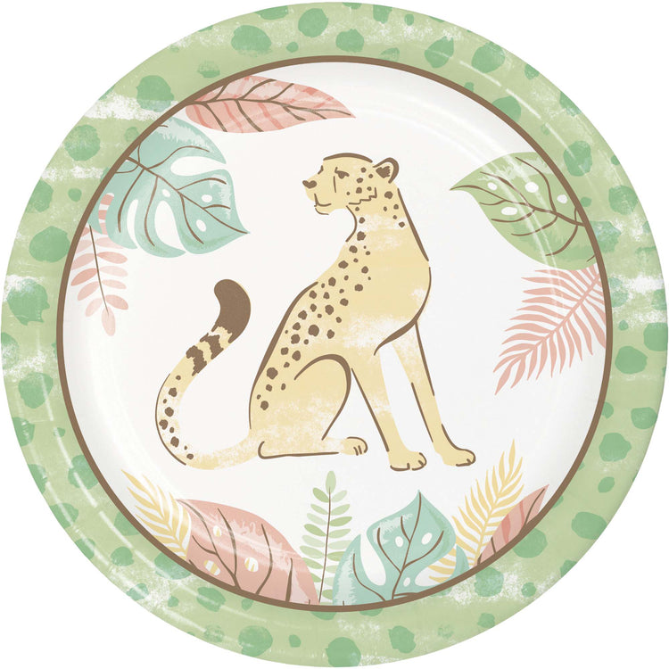 Safari Baby 18cm Round Paper Plates NPC