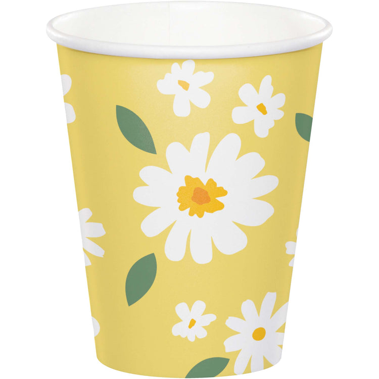 Sweet Daisy 266ml Paper Cups