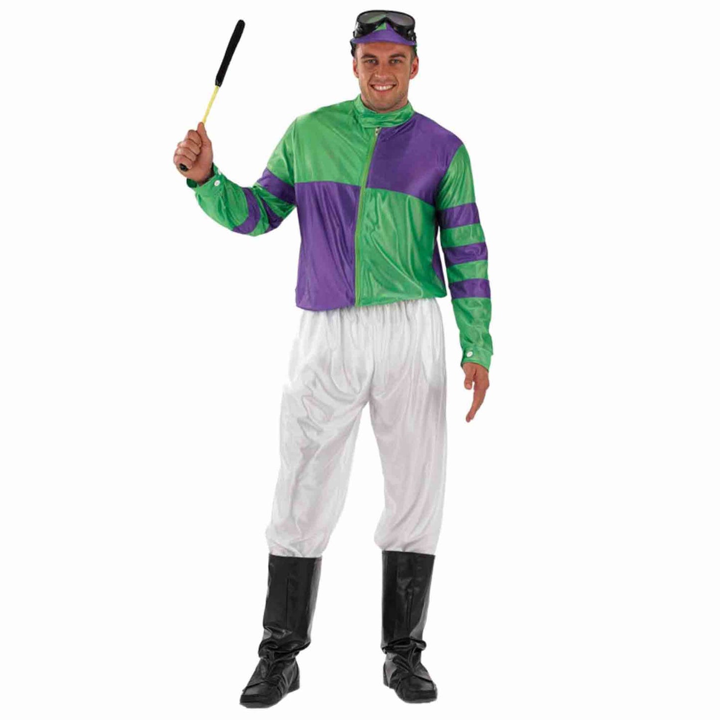 Green and Purple Jockey Mens Costume Large