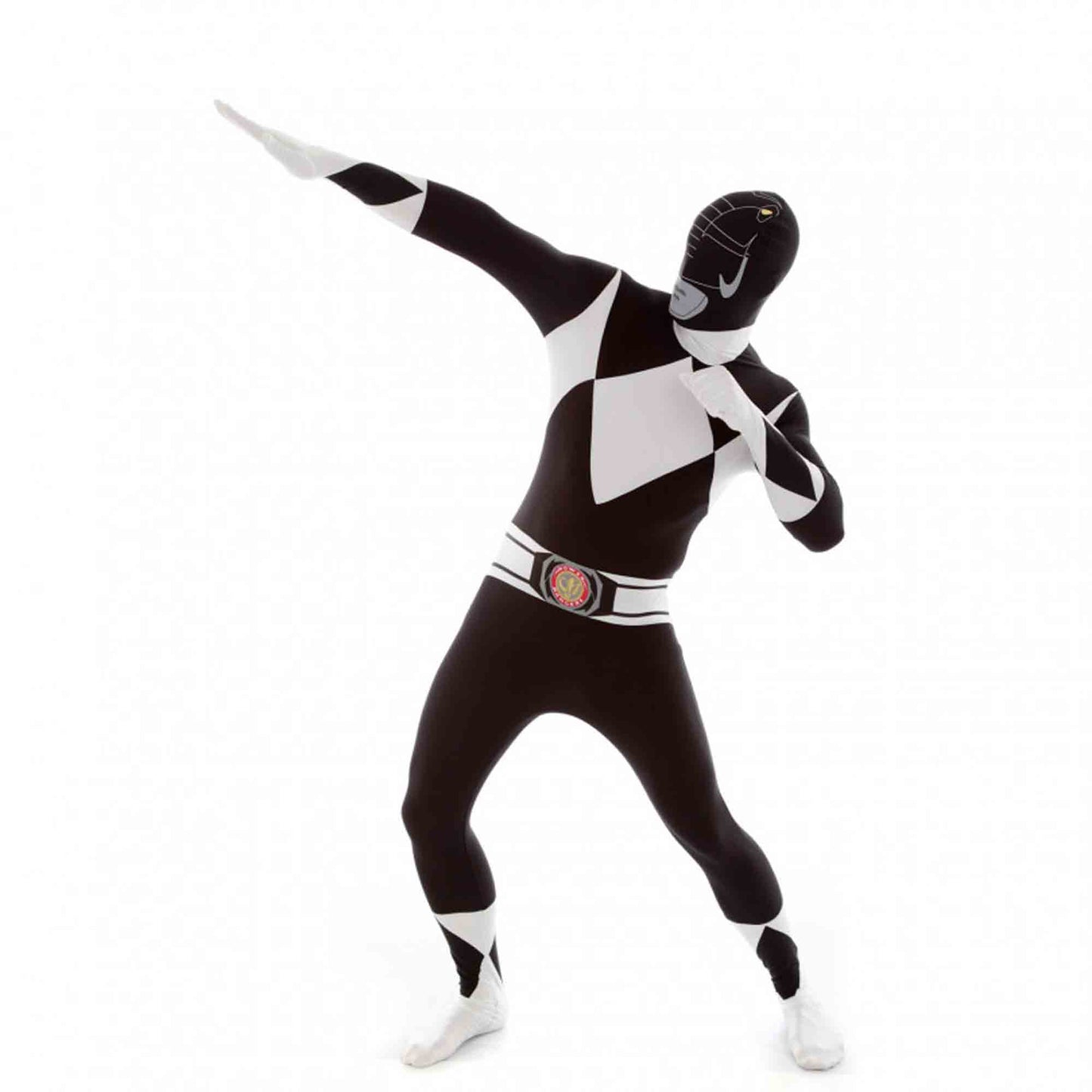 Black Power Rangers Morphsuit Adult Costume XX-Large