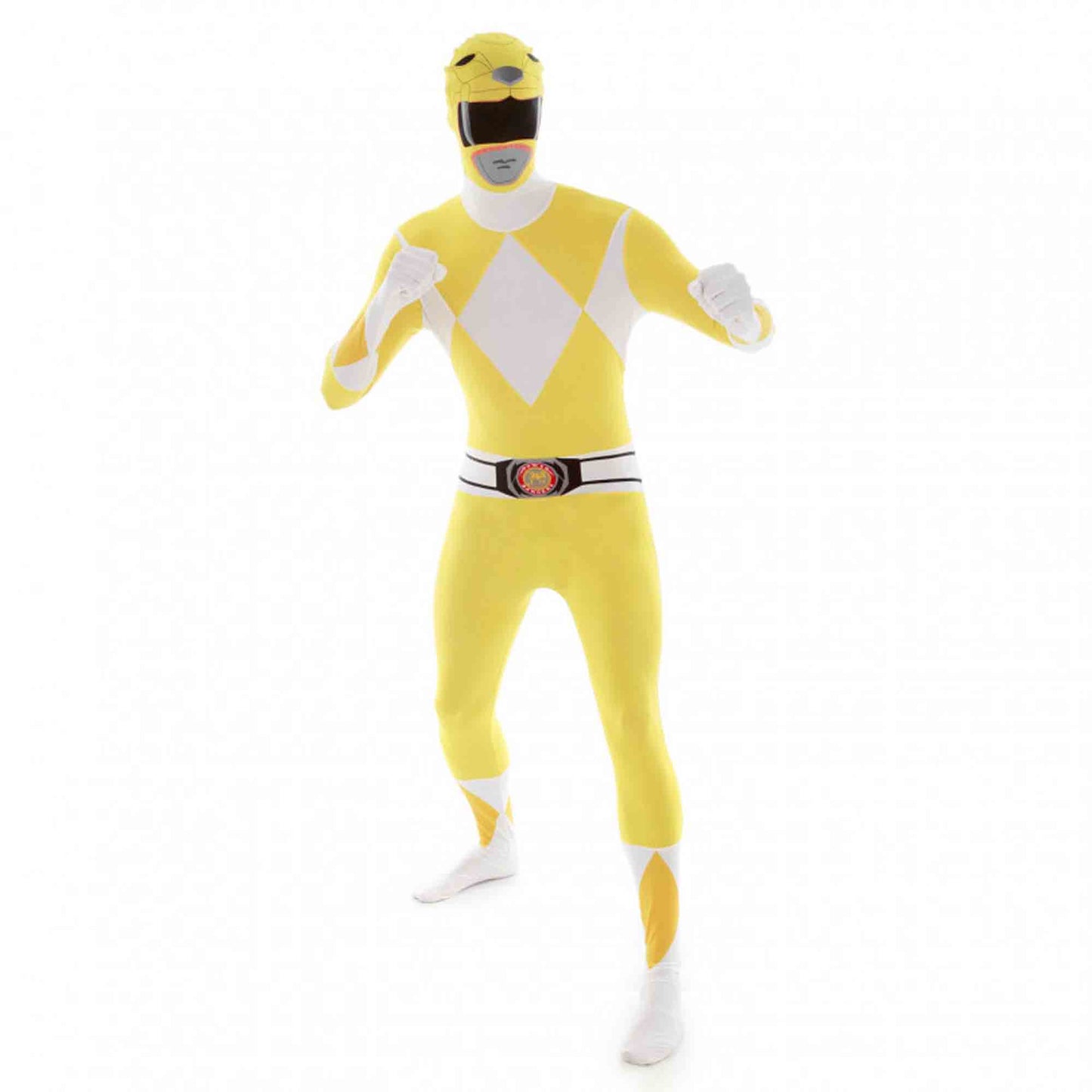 Yellow Power Rangers Morphsuit Adult Costume Size X-Large