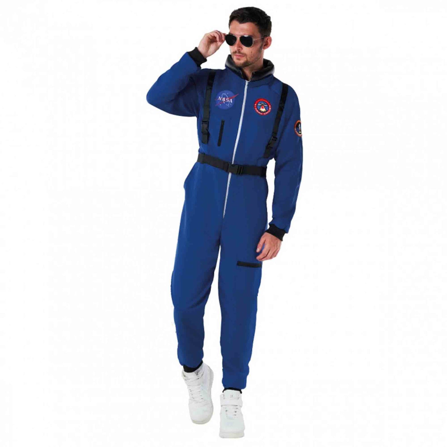 Blue Astronaut Suit Mens Costume Large