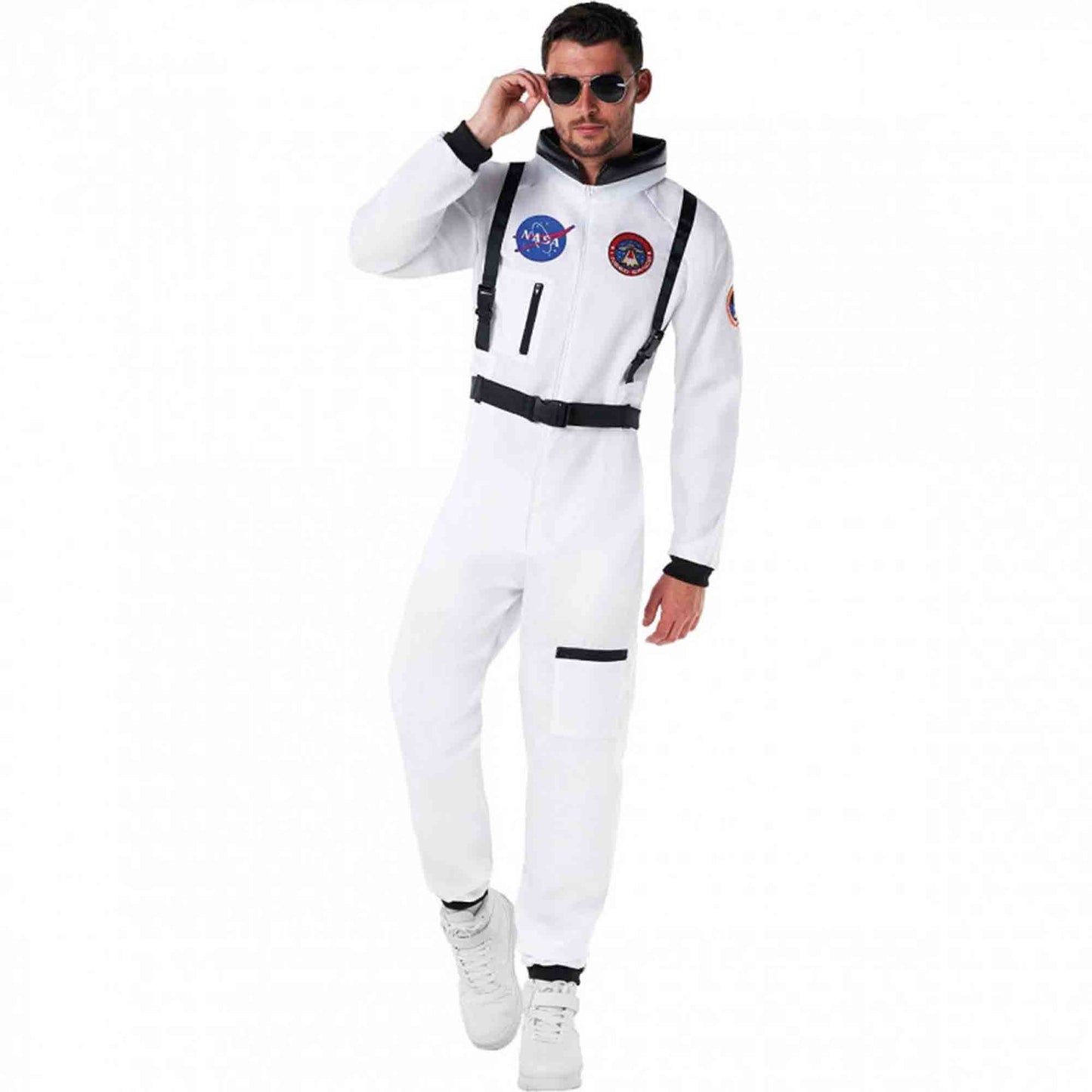 White Astronaut Suit Mens Costume Large
