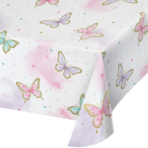 Butterfly Shimmer Tablecover Paper 54 X 102