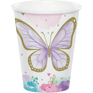 Butterfly Shimmer Hot/Cold Cups 9Oz