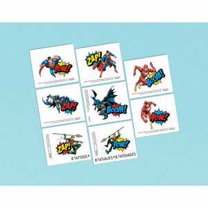 Justice League Heroes Unite Tattoo Favours