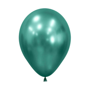 Sempertex 30cm Metallic Reflex Aurora Green Latex Balloons Pack of 50