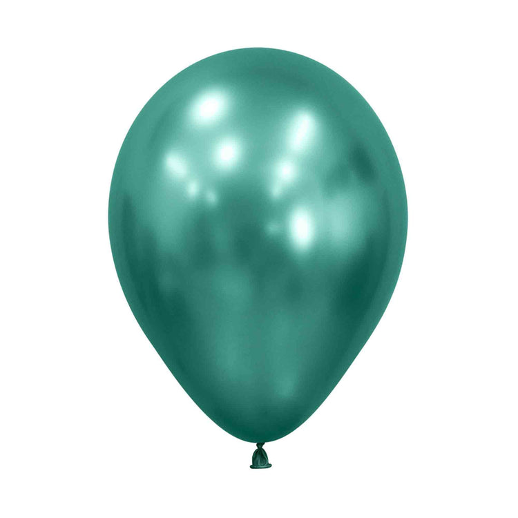 Sempertex 30cm Metallic Reflex Aurora Green Latex Balloons Pack of 50