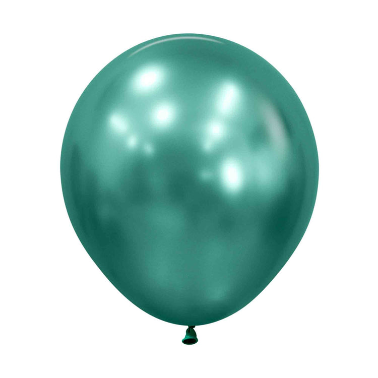 Sempertex 45cm Metallic Reflex Aurora Green Latex Balloons Pack of 6