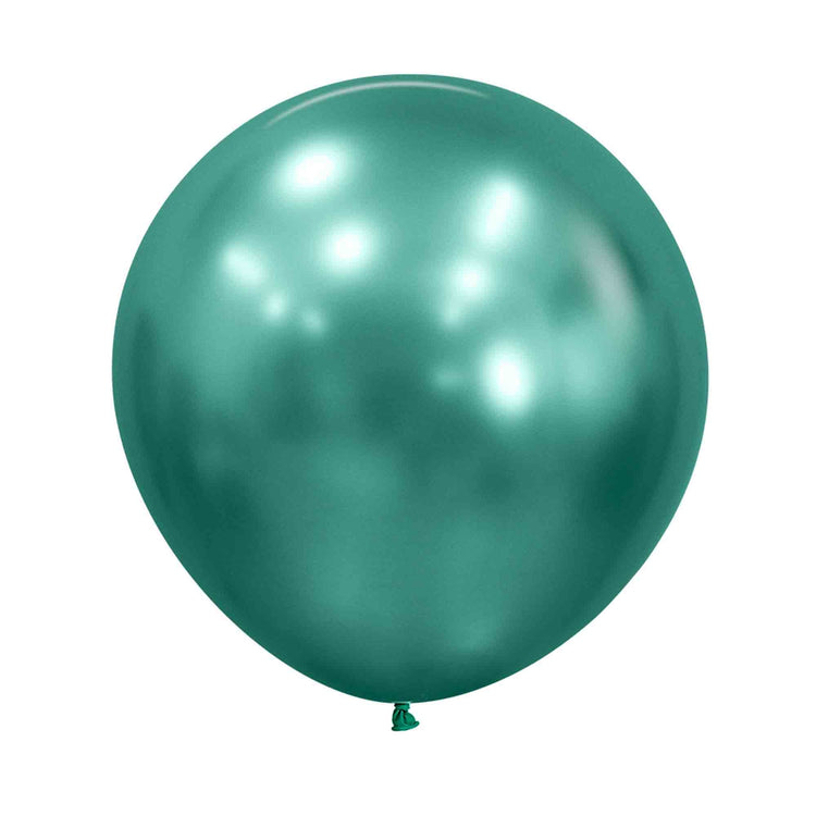 Sempertex 60cm Metallic Reflex Aurora Green Latex Balloons Pack of 3