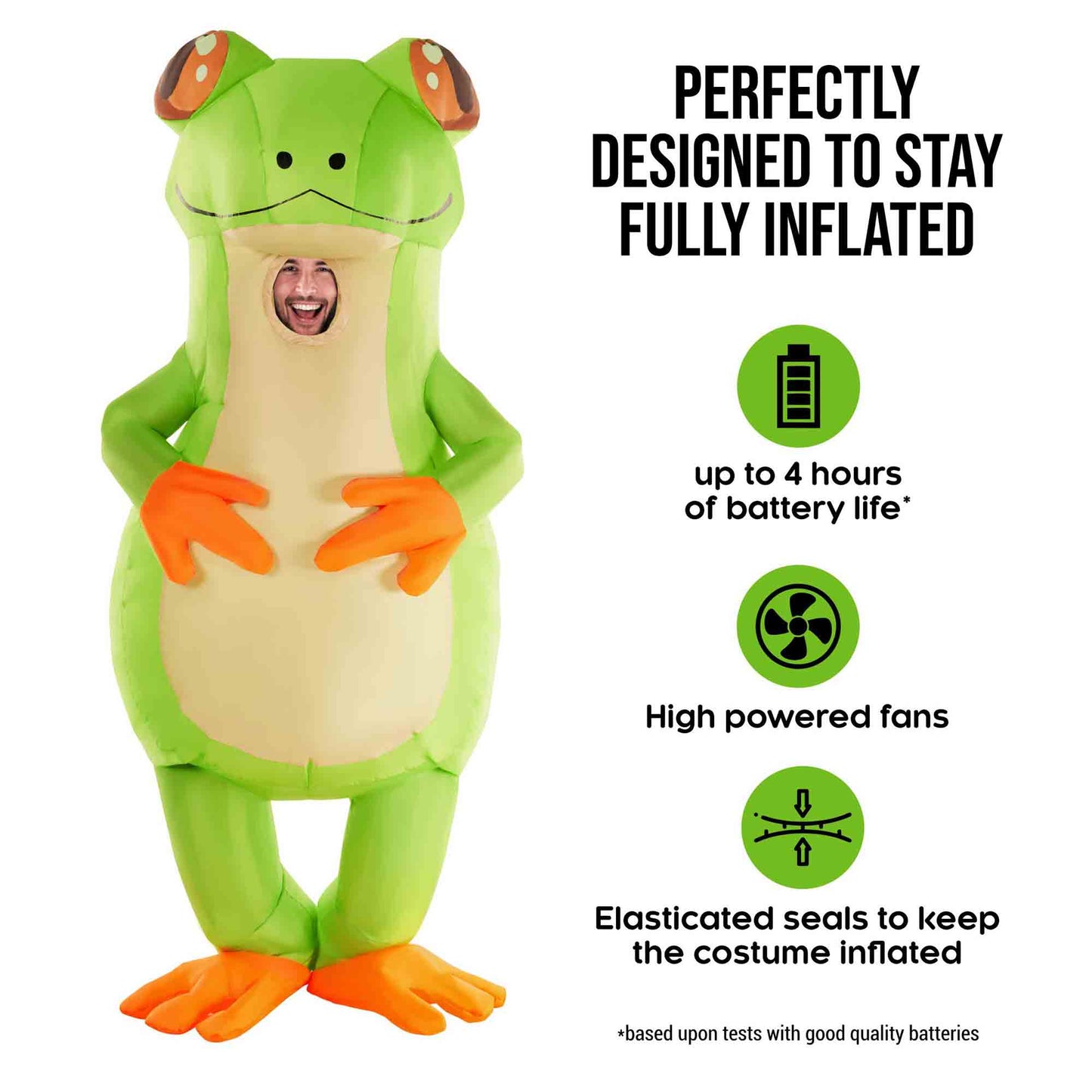 Inflatable Frog Adult Costume Standard Size