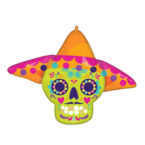 SS XL Bold Sugar Skull P35 Balloon