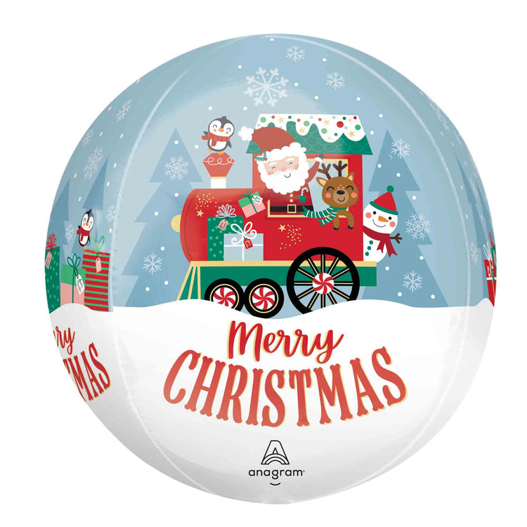 North Pole Express Christmas Orbz Balloon